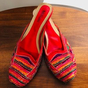 MILIANI SLIP-ON's WITH KITTEN HEEL, SIZE 10